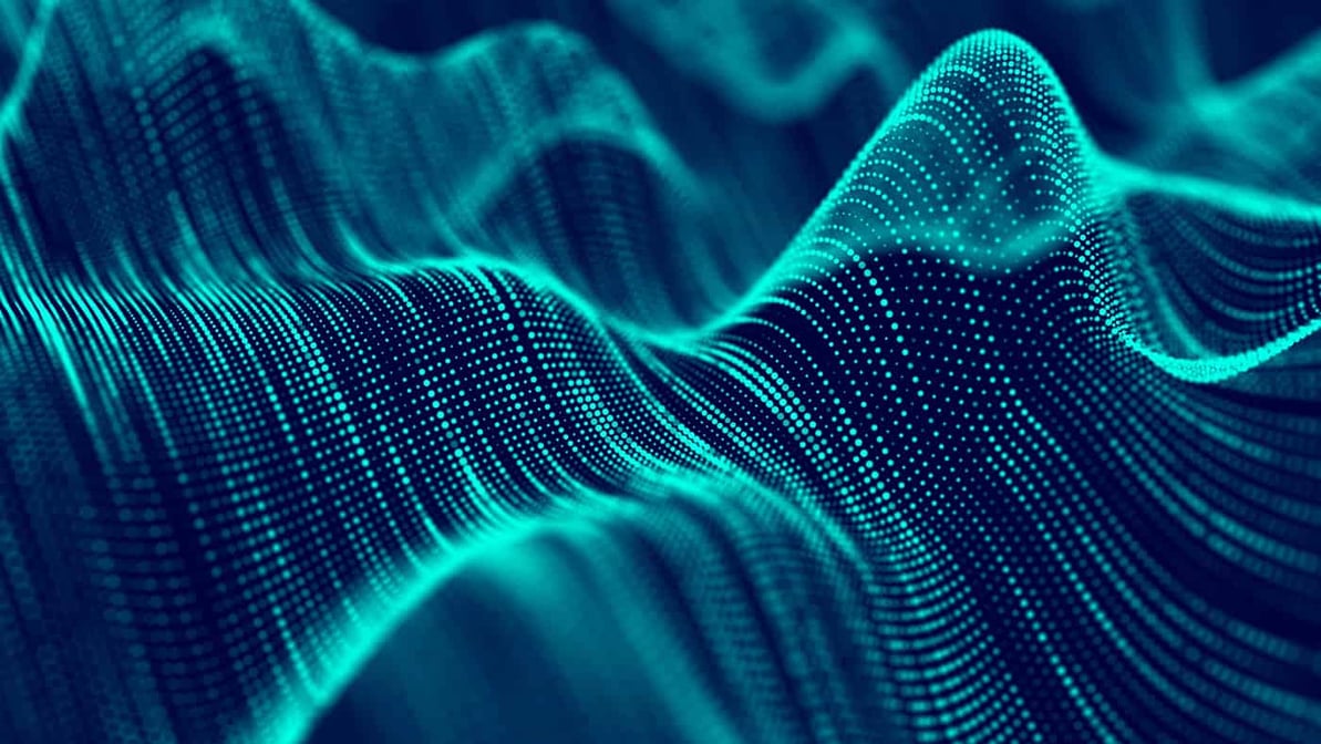 20. Fond abstrait de flux technologique